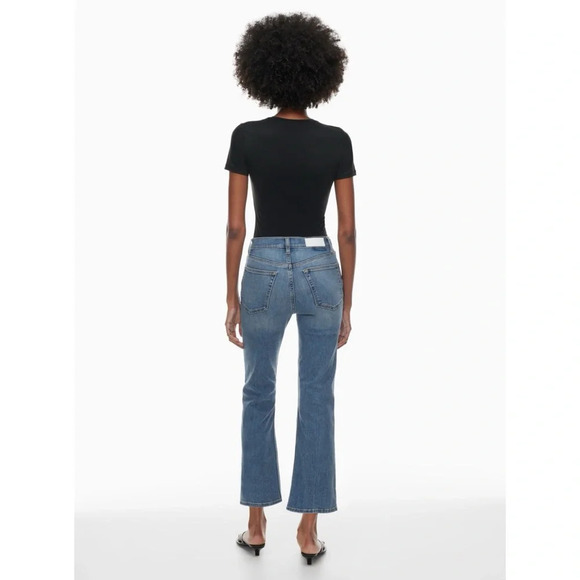 NWT REDONE 70s High Rise Cropped Bootcut Flare Jeans Denim in West Coast Fade - Picture 16 of 17